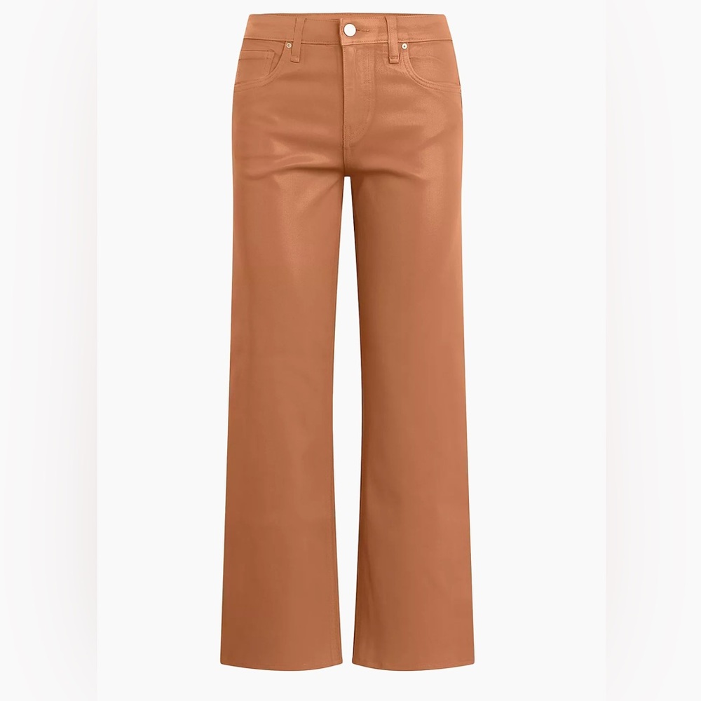 Hudson Rosie tobacco brown coated denim size 27